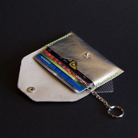 card holder with chain|credit card holder for keychain.